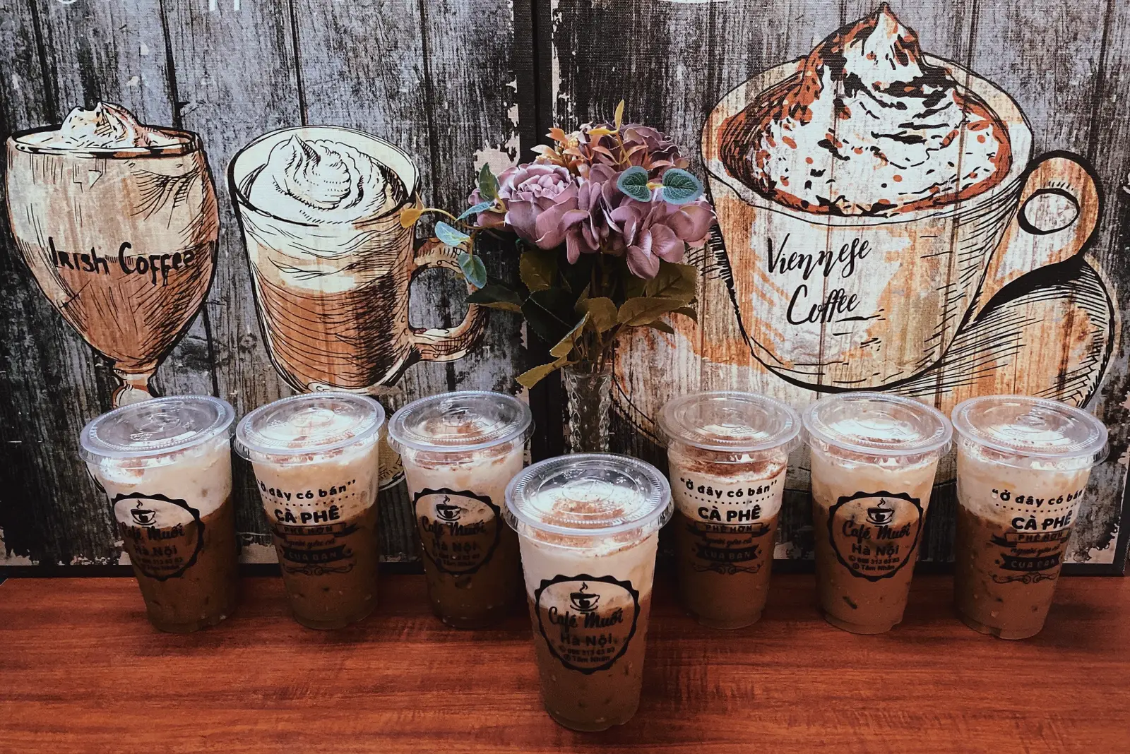 Hình ảnh Cafe Kem Muối Hồng Cốc Size L