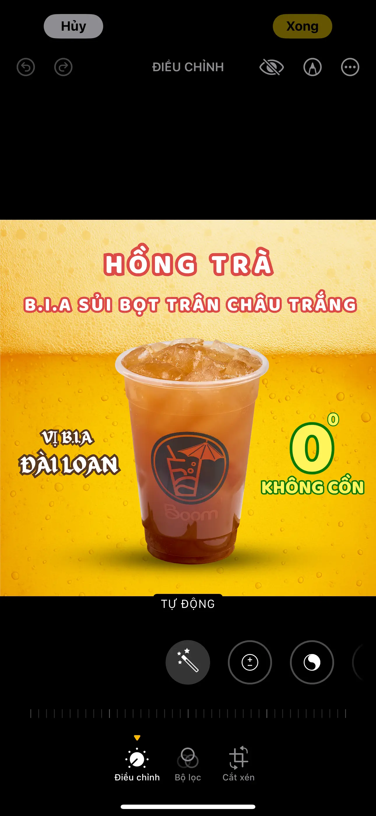 Hình ảnh Hồng Trà BlA Sủi Bọt Trân Châu Trắng 