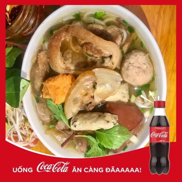 Hình ảnh 1 bún bò huế đặc biệt + 1 chai cocacola