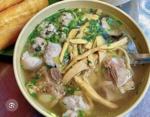 Hình ảnh bún sườn mọc