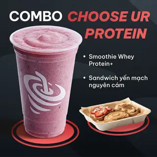 Hình ảnh Choose Ur Protein - [Smoothie Whey Protein Plus + Sandwich Yến Mạch Nguyên Cám]