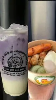 Hình ảnh Combo Mì trộn omachi no căng(1ốpla1xx5cáviên)+ khoai môn latte700ml