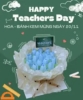 Hình ảnh Bánh Kem Mini Vườn Hoa Tulip Xanh