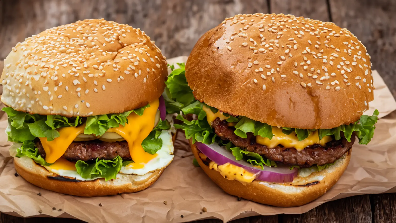Hình ảnh Burger Bò BBQ Trứng Phô Mai