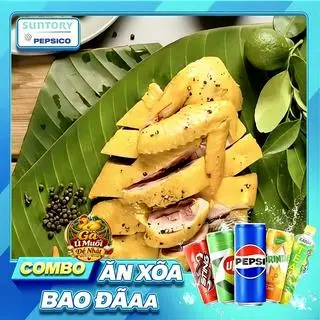 Hình ảnh Gà Ủ Muối Hoa Tiêu 1/2 Con ( Chặt Sẵn ) + 1 Chai Nước Tự Chọn + Kèm 2 Hũ Sốt Chấm Muối Hoa Tiêu 