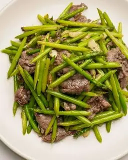 Hình ảnh măng tây xào tỏi bò