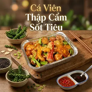 Hình ảnh Combo Cá Viên Thập Cẩm Sốt Tiêu Thơm Nồng (Phần Nhỏ)