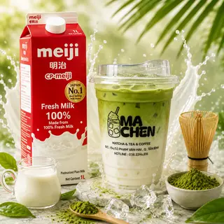 Hình ảnh Matcha Latte ( Sữa Meiji )