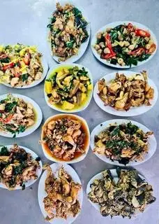 Hình ảnh Da ếch xào lá lốt