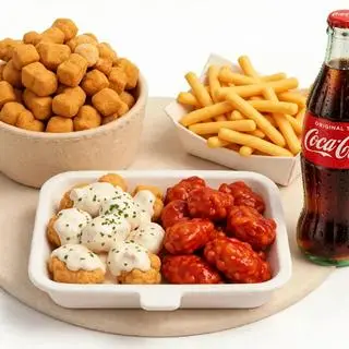 Hình ảnh Set Gà sốt Hàn 2Vị ,Da gà chiên giòn Khoai tây Lắc , Pepsi(Sốt phô mai+Trứng Muối ))