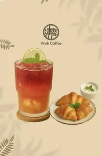 Hình ảnh Bánh croissant-Trà hibiscus mãng cầu(combo)