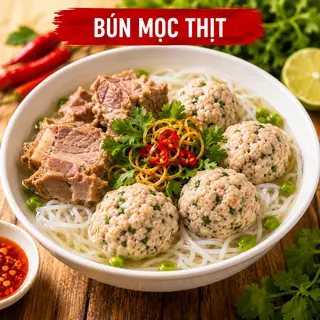 Hình ảnh Bún mọc thịt 