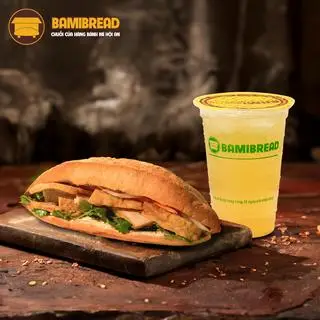 Hình ảnh Combo Bánh mì Chả + Trà quất Bami