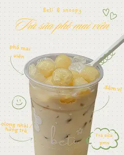 Hình ảnh Trà sữa phô mai viên