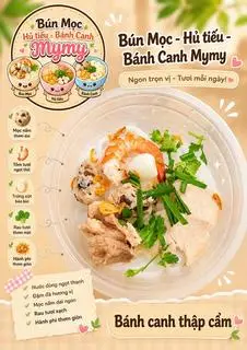 Hình ảnh Bánh canh thịt  - mọc - trứng cút ( tặng 1 chai sâm lanh ) 