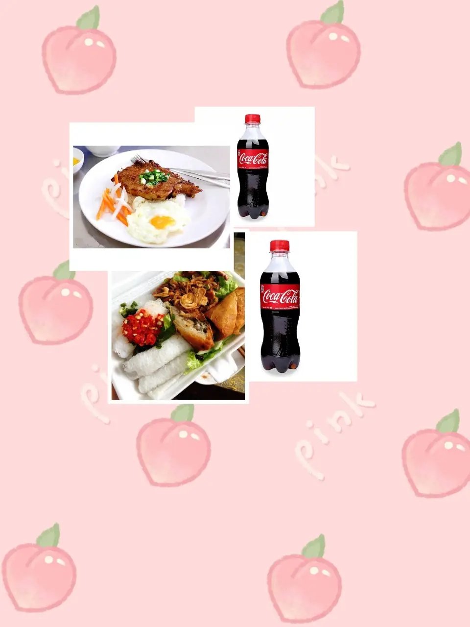 Hình ảnh 01 Cơm Sườn Trứng + 01 Bánh Hỏi Thịt Nướng Chả Giò + 02 CocaCola.