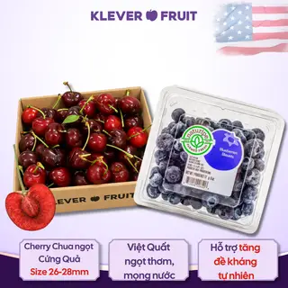 Hình ảnh Combo 540gr Cherry Đỏ Mỹ và 125gr Việt Quất Mỹ - Klever Fruit