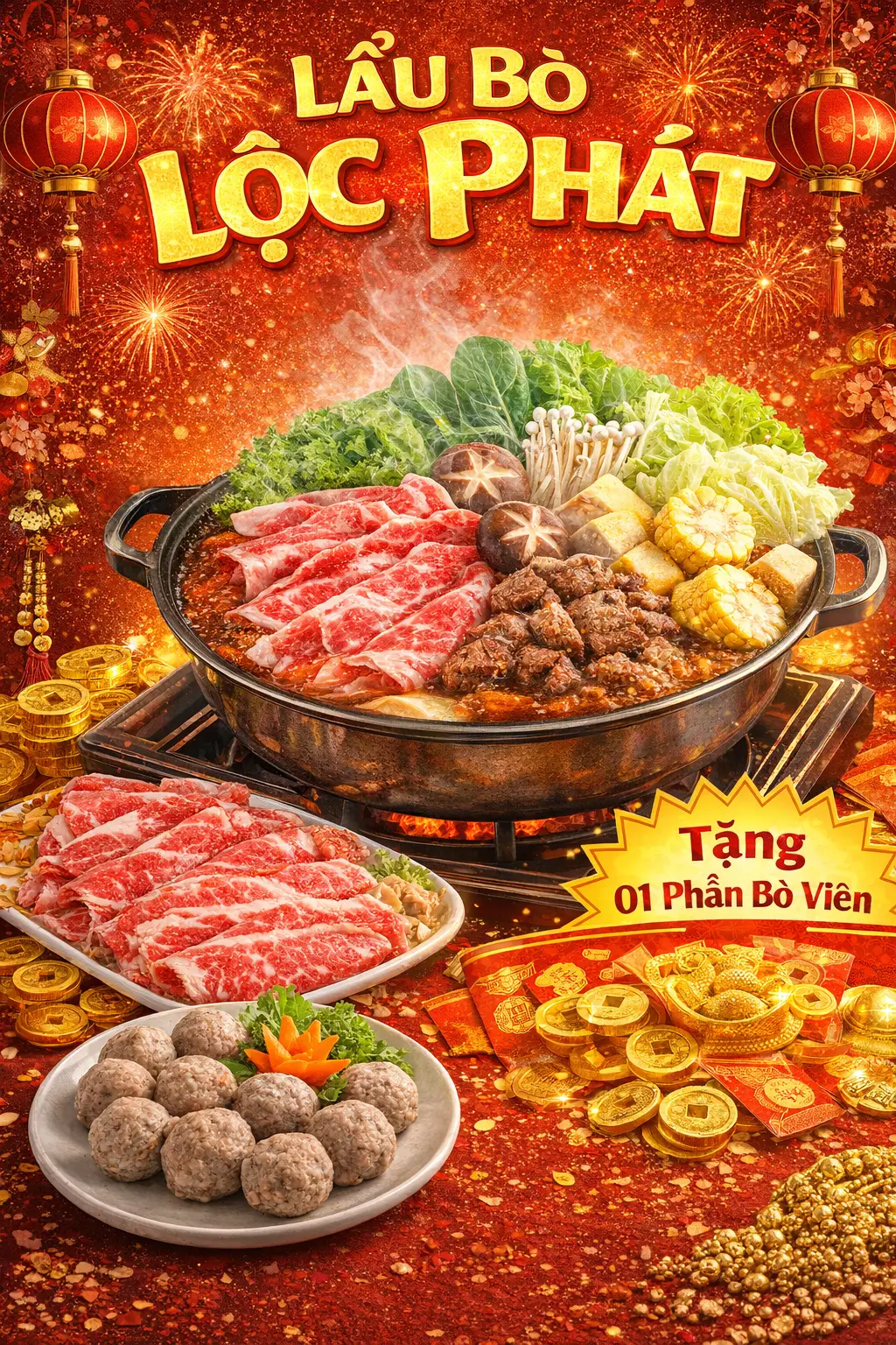 Hình ảnh Lẩu Bò Phát Lộc (5-6 Người) – Tặng 01 phần bò viên ngon