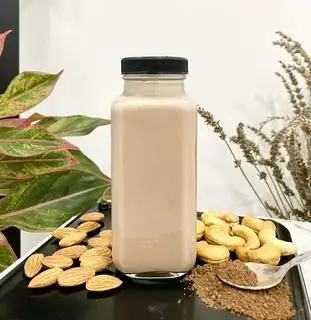 Hình ảnh (Ấm/nóng) Sữa Hạnh Nhân Hạt Điều Cacao Thuần Chay – Không Đường