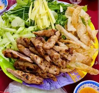 Hình ảnh Nem nướng nha trang 1 người ăn + dồi sụn 
