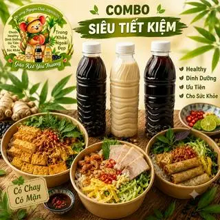 Hình ảnh ☘️Set Nhóm Tiết Kiệm;2 CHAY+1MẶN=3ĐỒ UỐNG☘️