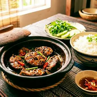 Hình ảnh Cơm Cá lóc kho tiêu