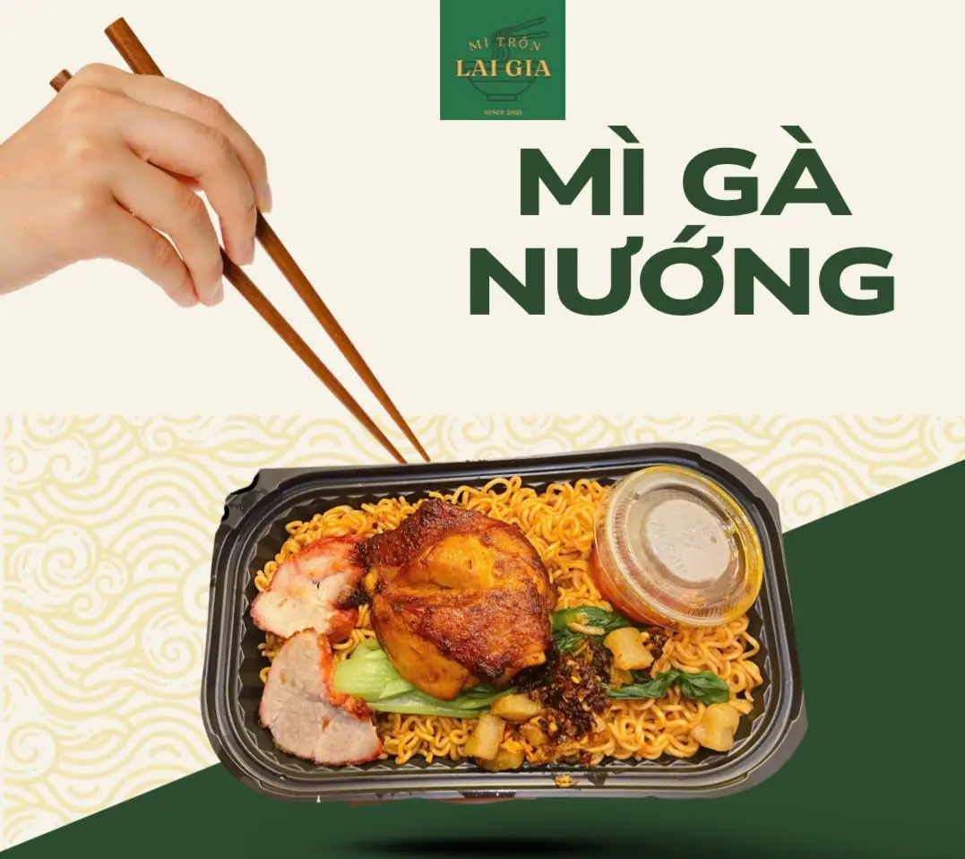 Hình ảnh Mì Gói Trộn Gà Nướng & Xá Xíu