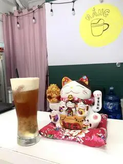 Hình ảnh  trà đào kem cheese trân châu trắng