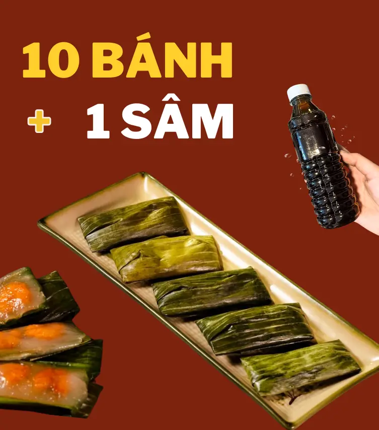 Hình ảnh Hộp 10 Bánh + 1 Sâm Lạnh