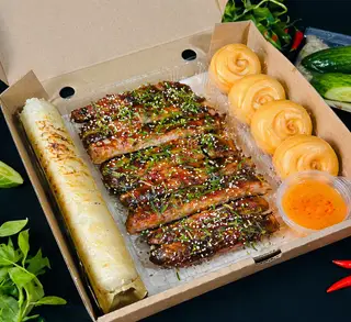 Hình ảnh Combo Sườn quay lá chanh VIP siêu ngon