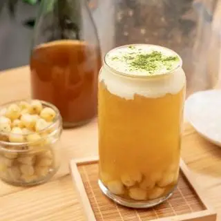 Hình ảnh trà sen vàng kem muối