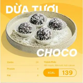 Hình ảnh Dừa tươi choco (4 viên)