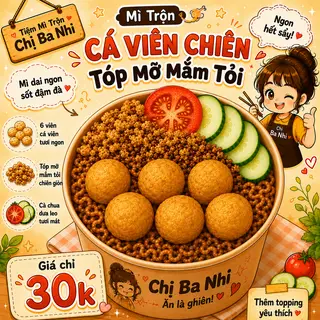 Hình ảnh mì indo trộn cá viên 