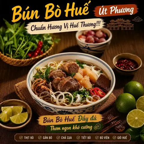 Hình ảnh Bún bò Huế Đầy Đủ (Không móng)