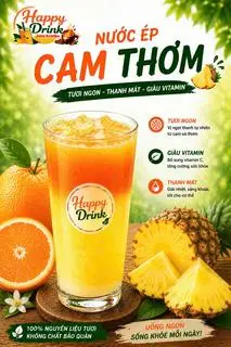 Hình ảnh Nước ép cam - thơm