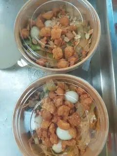 Hình ảnh bánh tráng cuốn thố tép mỡ bò cay 