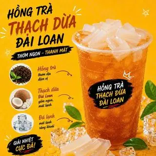 Hình ảnh Hồng trà thạch dừa Đài Loan