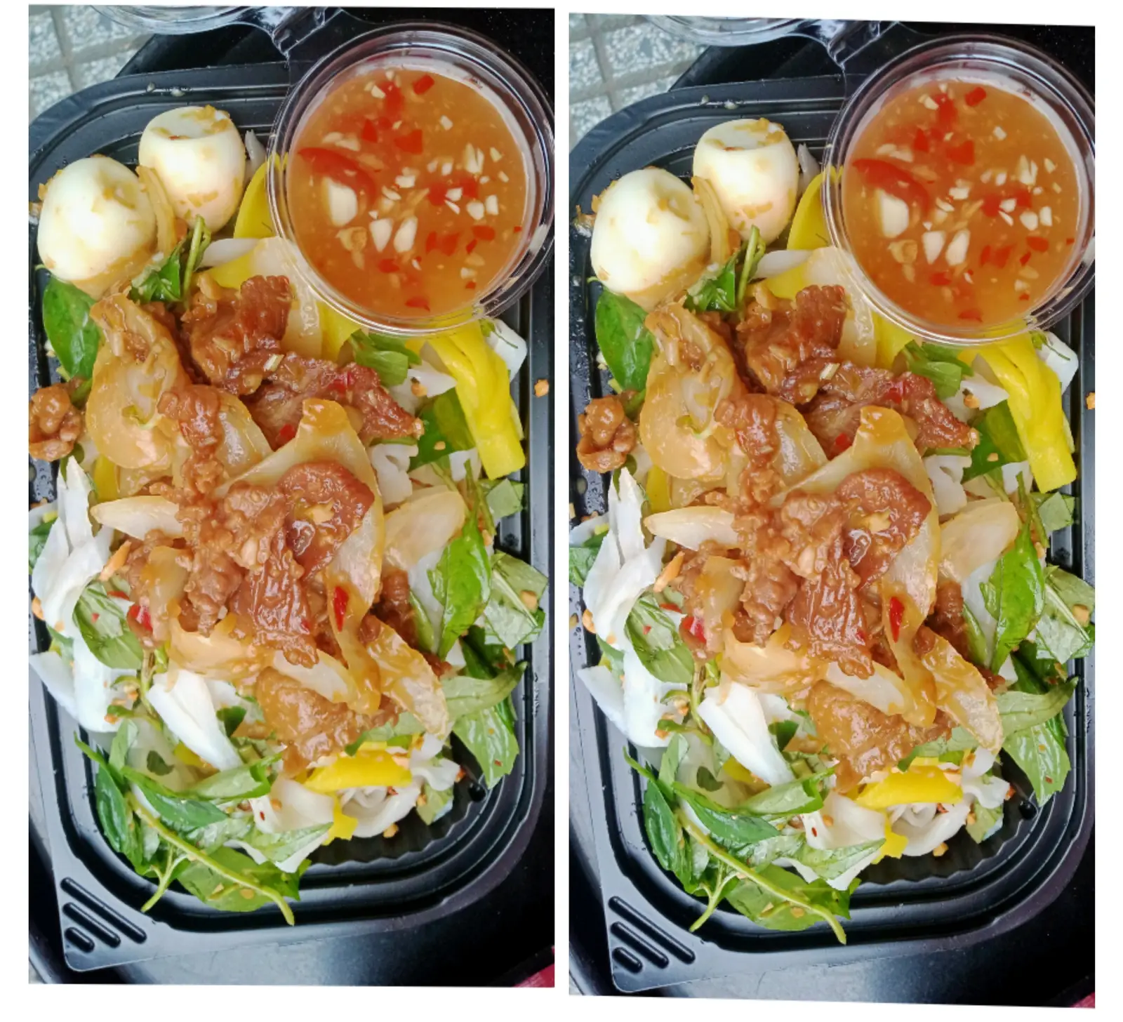 Hình ảnh mì quảng trộn thịt 