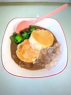 Hình ảnh Flan topping trân châu trắng +Phômai sữa tươi cafe