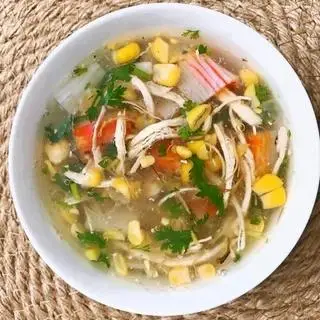 Hình ảnh súp gà nấm thanh cua 