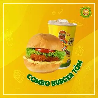 Hình ảnh Burger Tôm Miếng + Thức Uống