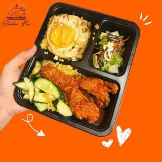 Hình ảnh Cơm rang đùi sốt chua ngọt