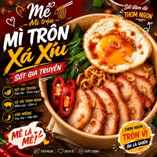Hình ảnh Combo 4 mì trộn tự chọn (thập cẩm trứng/Gà viên trứng/Xá Xíu trứng)