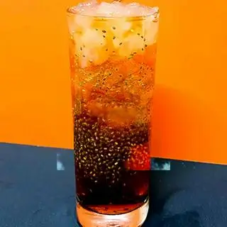 Hình ảnh Hồng trà nha đam hạt chia