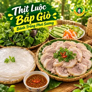 Hình ảnh Thịt Luộc Bắp Giò-Bánh tráng phơi sương