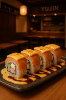 Hình ảnh R07 - Cơm cuộn cá hồi nướng phô mai - Aburi Salmon cheese rolls