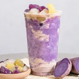 Hình ảnh Trà sữa sốt khoai môn tươi  full TOPPING 