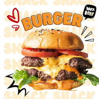 Hình ảnh Burger 2 Miếng Bò Phô Mai