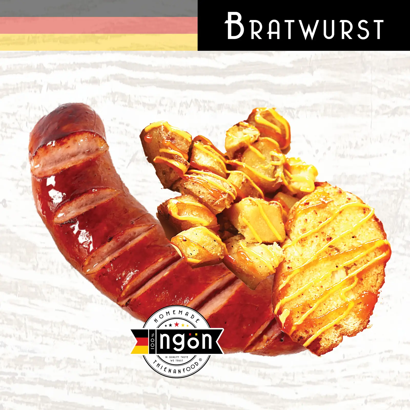Hình ảnh K2 - KHOAI Xúc Xích Nướng Khói BRATWURST 