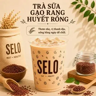 Hình ảnh Trà Sữa Gạo LỨT Rang 